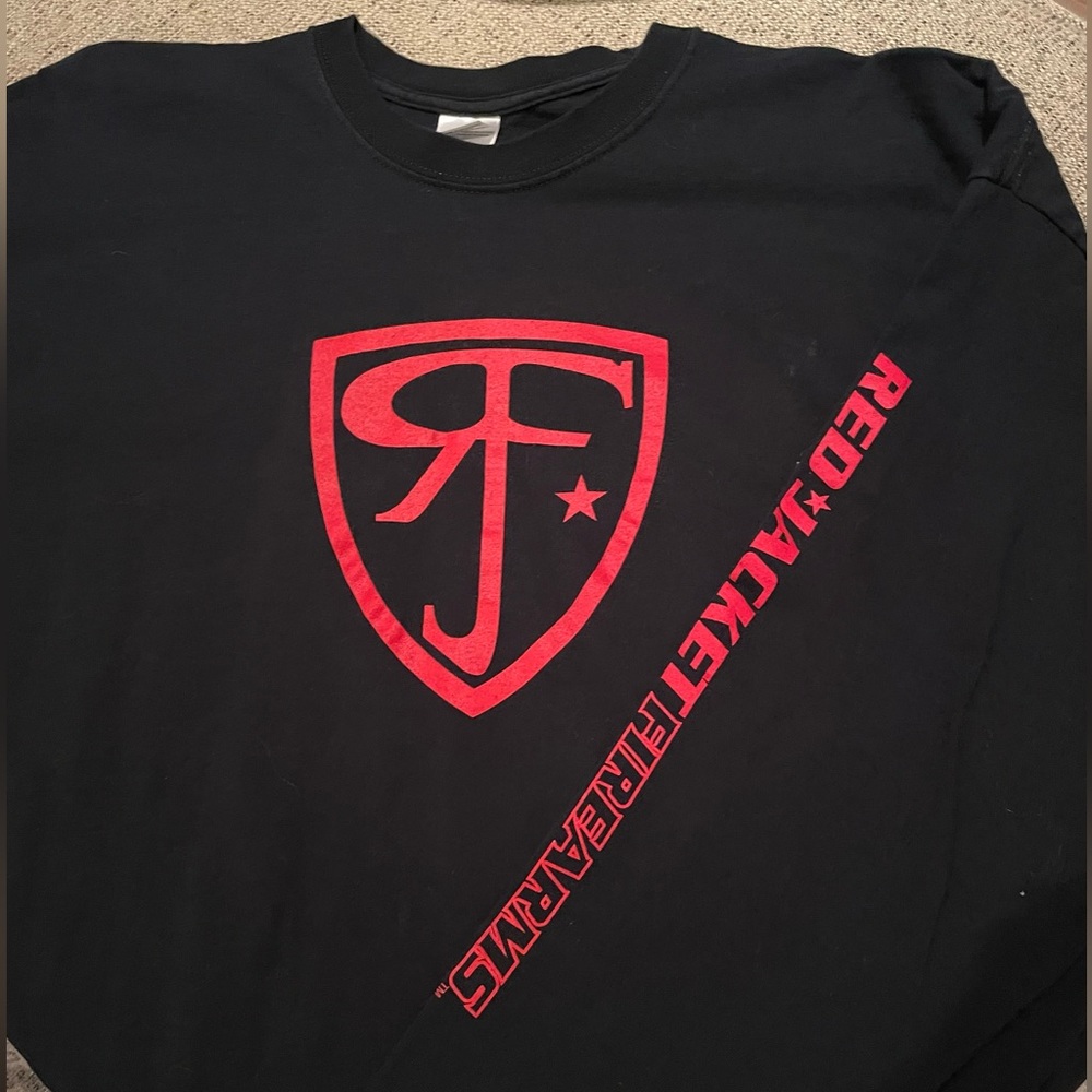 Men’s Long Sleeve Black Tee “Red Jacket Firearms” NWOT XXL
